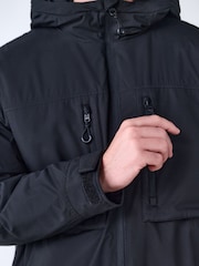 Black ThermoGen Shower Resistant Wadded Jacket - Image 5 of 11