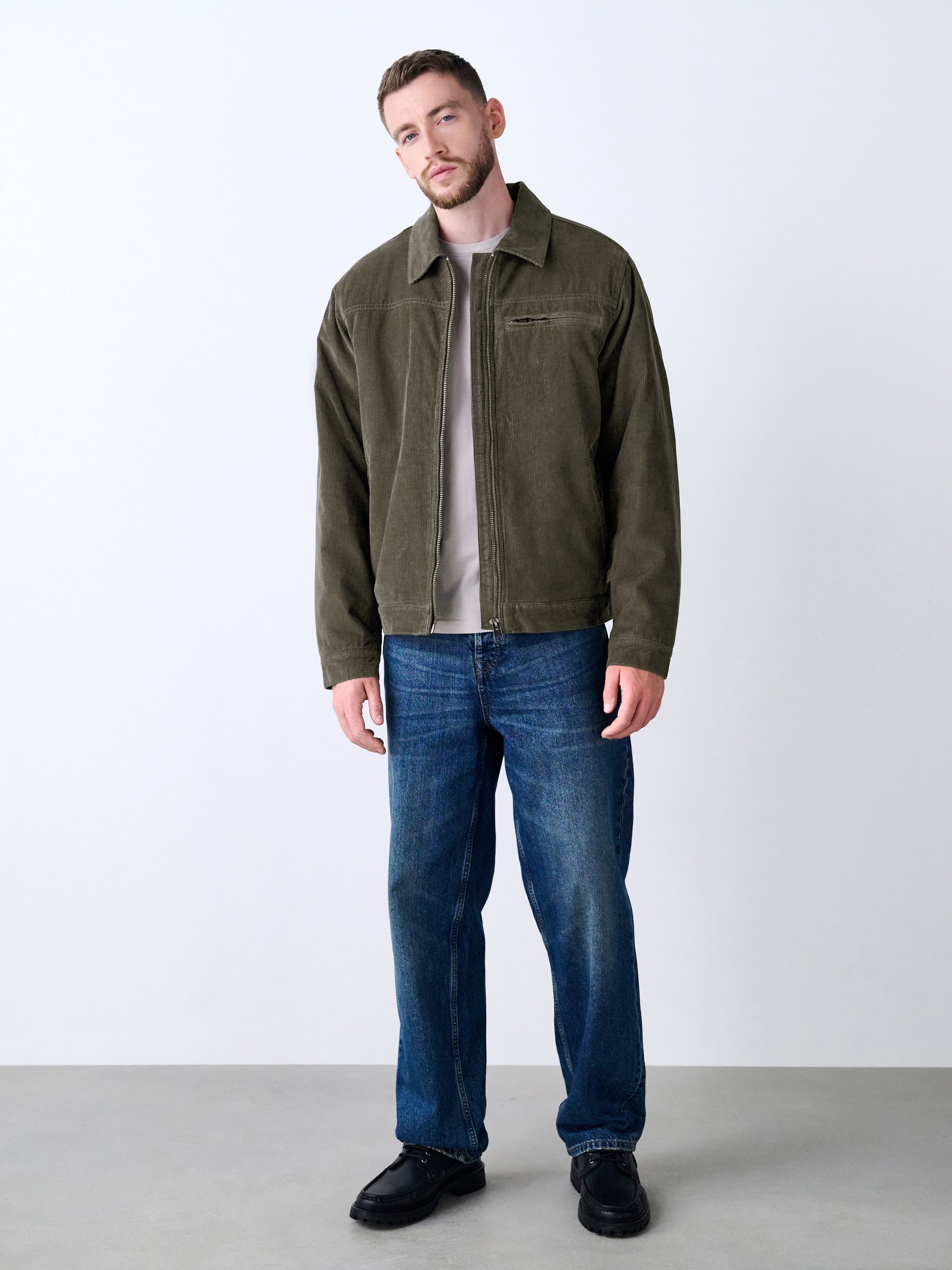 Buy Brown Corduroy Borg Lined Jacket from the Next UK online shop