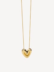 Missoma Gold Tone Puffy Heart Pendant Necklace - Image 2 of 5