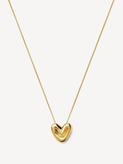 Missoma Gold Tone Puffy Heart Pendant Necklace - Image 3 of 5