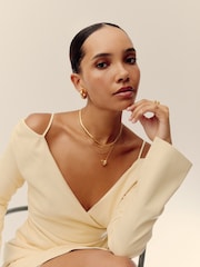 Missoma Gold Tone Puffy Heart Pendant Necklace - Image 5 of 5