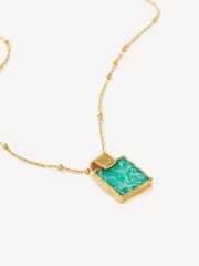 Missoma Gold Tone Amazonite Lena Charm Necklace - Image 1 of 3