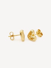 Missoma Gold Tone Puffy Heart Mini Stud Earrings - Image 3 of 4