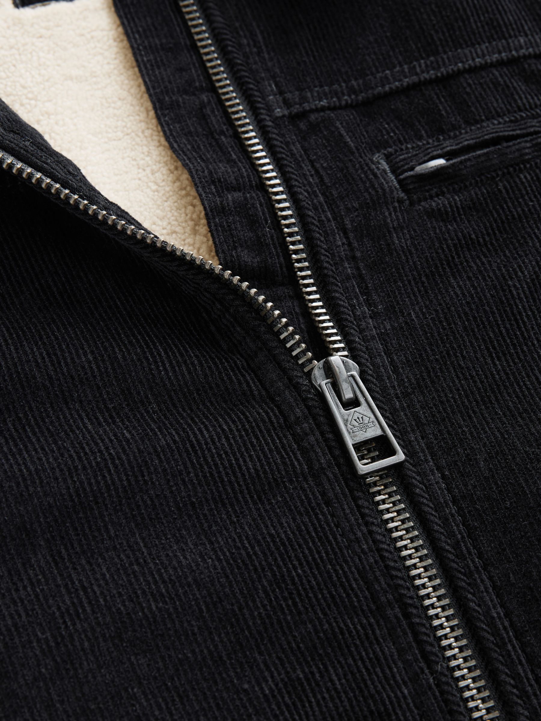 Buy Black Corduroy Borg Lined Jacket from Next Romania