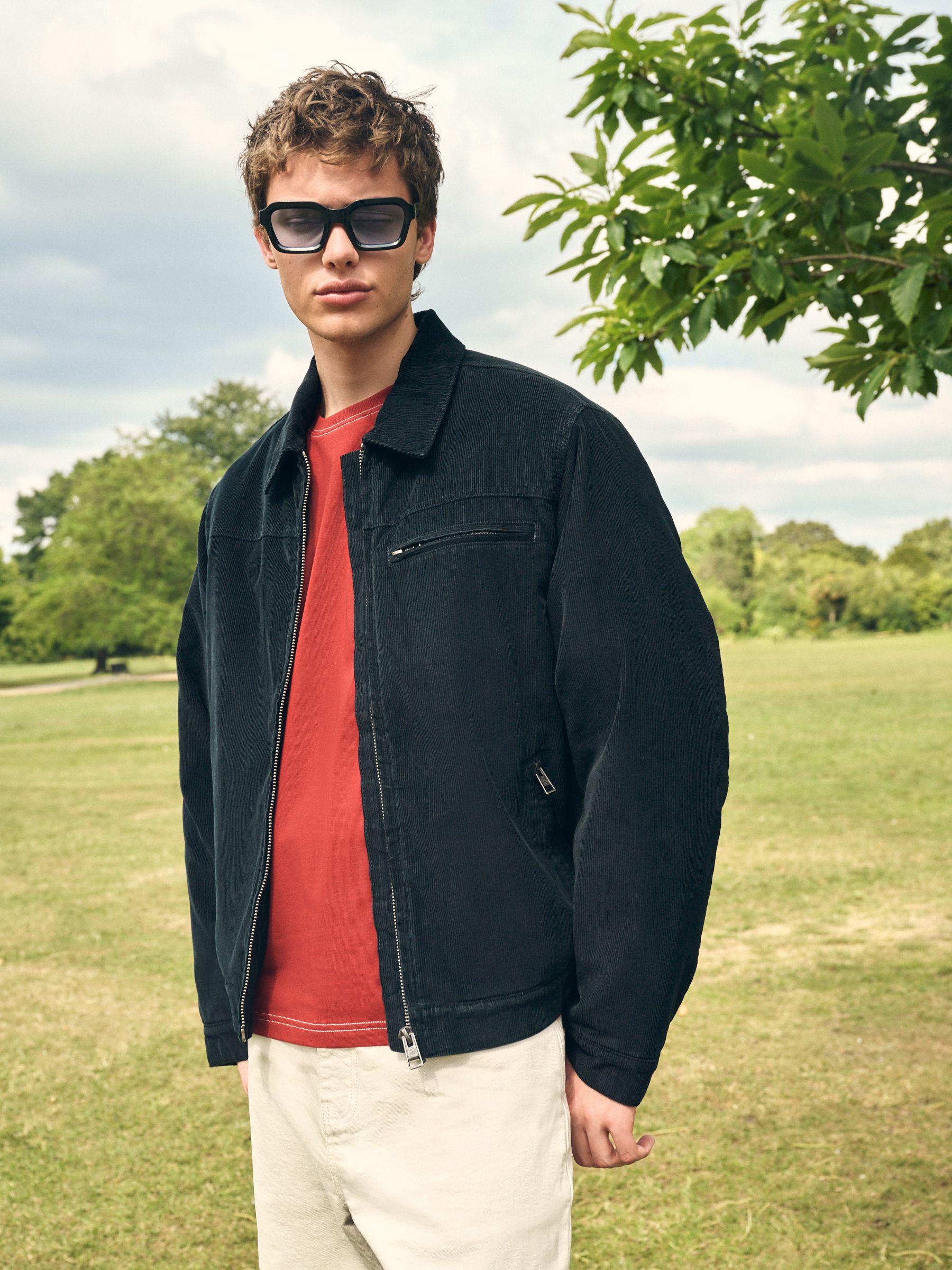 Buy Black Corduroy Borg Lined Jacket from Next Canada
