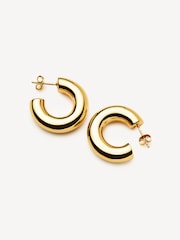 Missoma Gold Tone Chubby Medium Hoop Earrings - Image 1 of 7