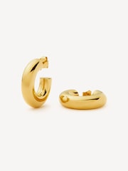 Missoma Gold Tone Chubby Medium Hoop Earrings - Image 3 of 7