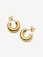 Missoma Gold Tone Chubby Mini Hoop Earrings - Image 1 of 6