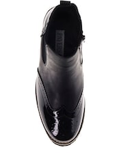 Pavers Black Wide-Fit Brogue Ankle Boots - Image 5 of 5