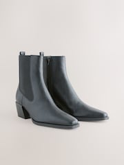 Preto - Botas de cowboy estilo Chelsea Forever Comfort ® Western - Imagem 1 de 5
