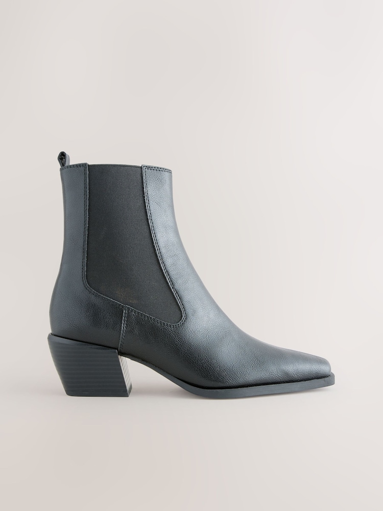 Preto - Botas de cowboy estilo Chelsea Forever Comfort ® Western - Imagem 2 de 5