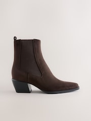 Chocolate Brown Forever Comfort® Chelsea Style Western Cowboy Boots - Image 1 of 5