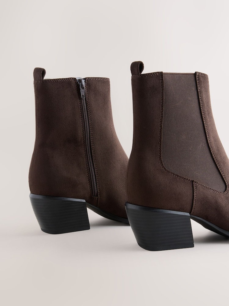 Chocolate Brown Forever Comfort® Chelsea Style Western Cowboy Boots - Image 5 of 5