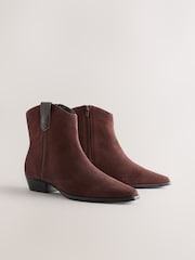 Rojo burdeos - Forever Comfort® Vintage Style Western Ankle Boots - Imagen 2 de 5