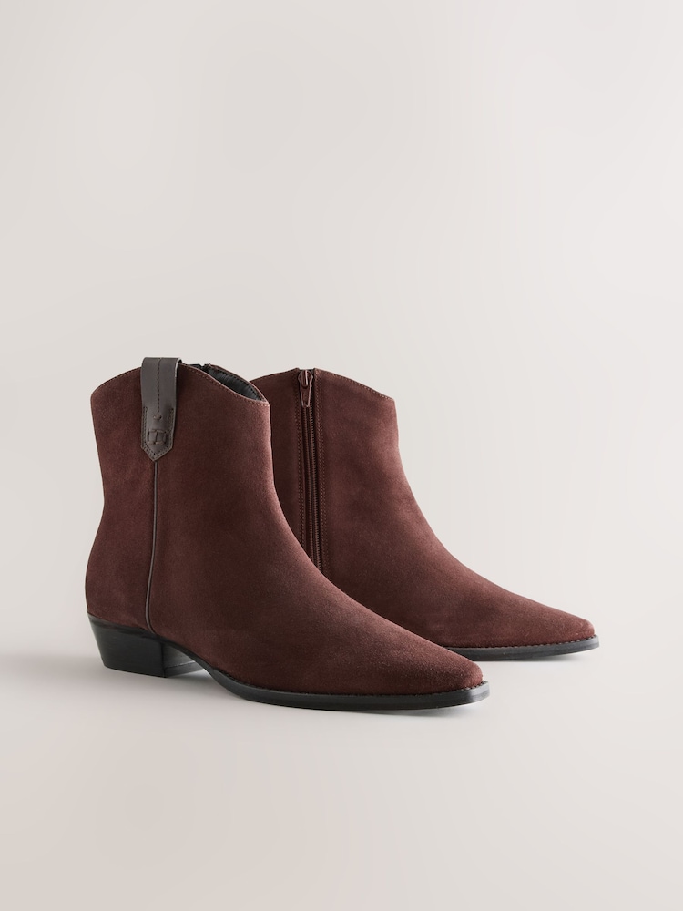 Rojo burdeos - Forever Comfort® Vintage Style Western Ankle Boots - Imagen 2 de 5