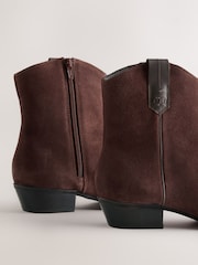 Rojo burdeos - Forever Comfort® Vintage Style Western Ankle Boots - Imagen 4 de 5