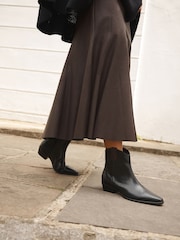 Black Snake Embossed Leather - Forever Comfort® Vintage Style Western Ankle Boots - Imagen 1 de 5