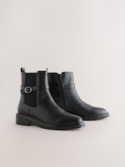 Negro - Forever Comfort® Buckled Chelsea Boots - Imagen 1 de 5