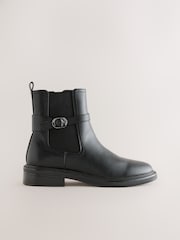 Negro - Forever Comfort® Buckled Chelsea Boots - Imagen 2 de 5