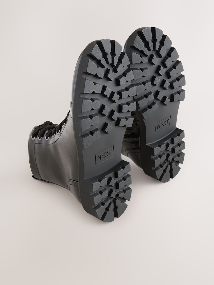 Black Patent Standard/Wide Fit Forever Comfort® Lace-Up Boots - Image 5 of 5