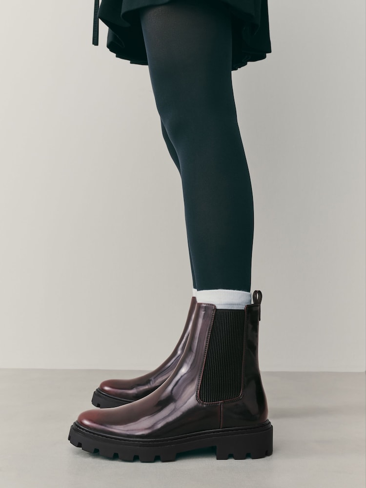 Buy Burgundy Red Patent Forever Comfort® Cleated Sole Chelsea