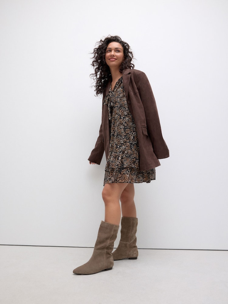 Ante marrón visón - Forever Comfort® Whipstitch Pull-On Midi Boots - Imagen 2 de 10