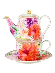 Maxwell & Williams Blue Teas and C's Dahlia Daze Teapot for One - Image 1 of 2