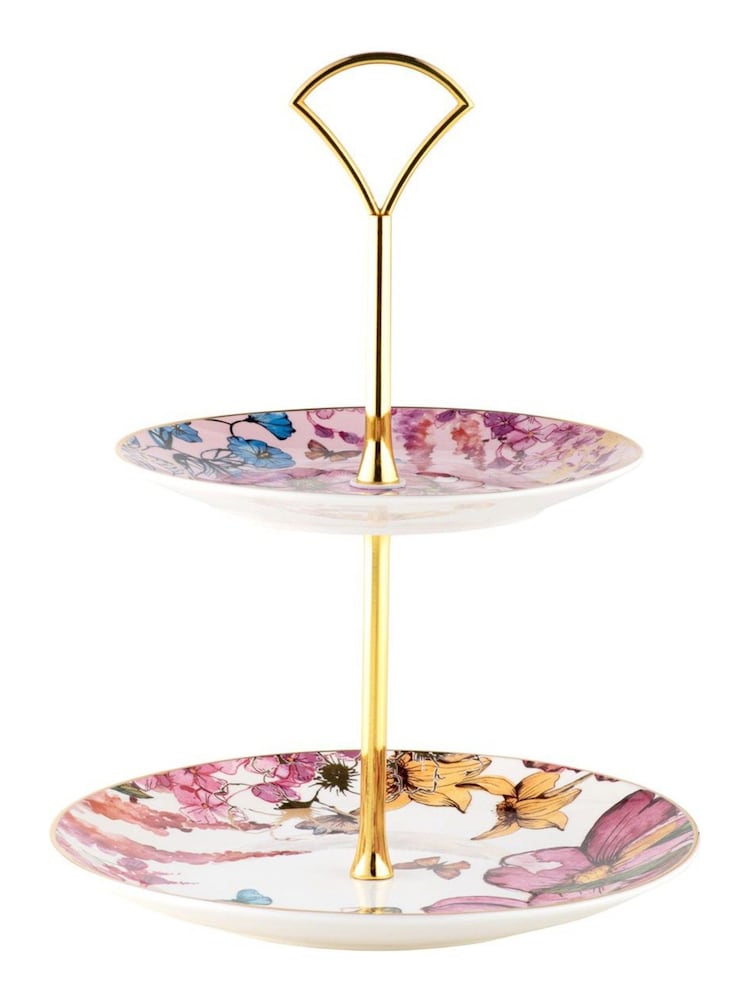 Maxwell & Williams Multi Estelle Michaelides Enchantment 2 Tiered Cake Stand - Image 2 of 2