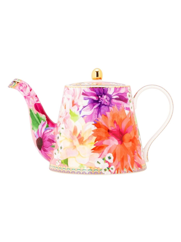 Maxwell & Williams Pink Teas and C's Dhalia Daze 1L Teapot with Infuser - Image 2 of 2