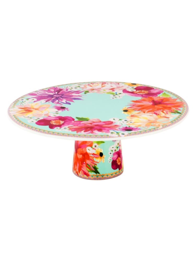 Maxwell & Williams Blue Teas and C's Dhalia Daze Footed Cake Stand - Image 2 of 2