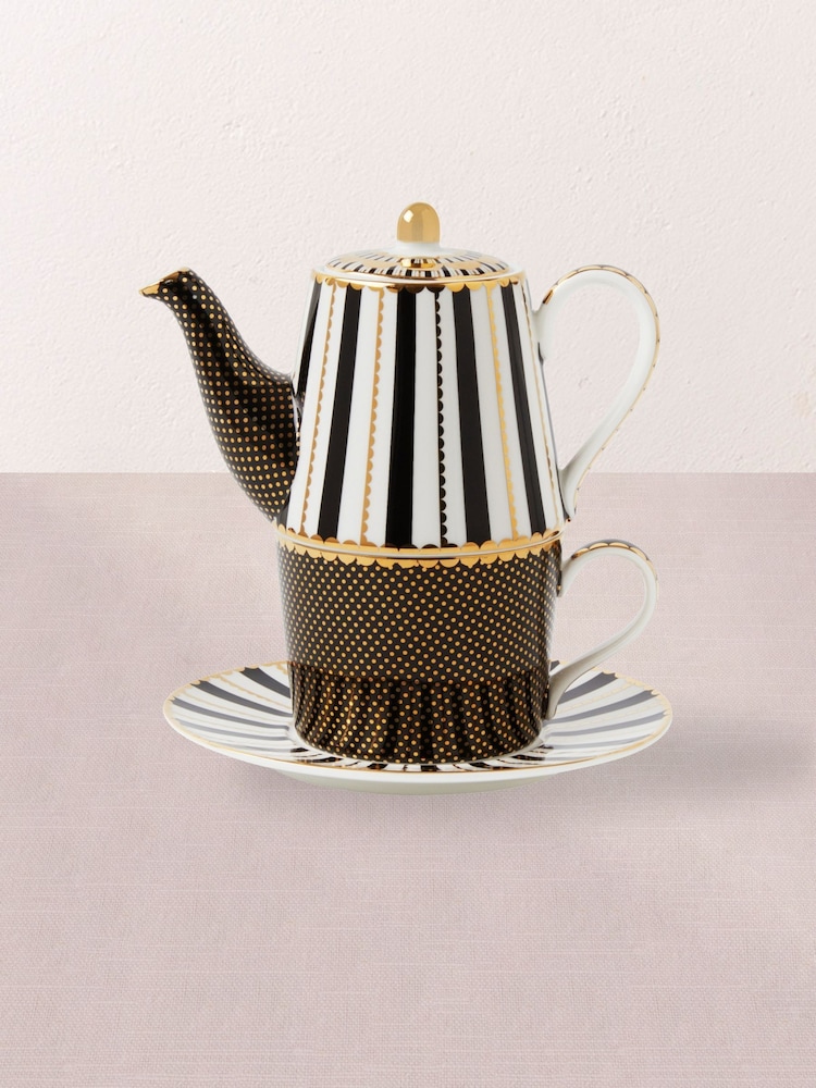 Maxwell & Williams Black Teas and C's Regency Teapot for One - Image 1 of 2