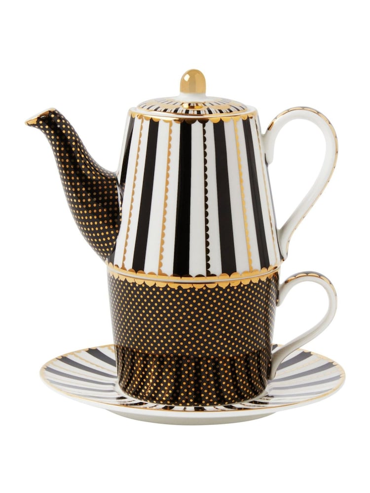 Maxwell & Williams Black Teas and C's Regency Teapot for One - Image 2 of 2
