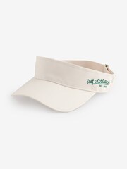self. Cream Sports Visor Hat - Image 7 of 9