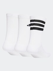 adidas White/Black Logo Socks 3 Pack - Image 2 of 4