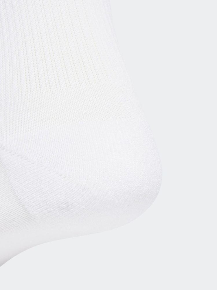 adidas White/Black Logo Socks 3 Pack - Image 4 of 4 adidas White/Black Logo Socks 3 Pack - Image 4 of 4
