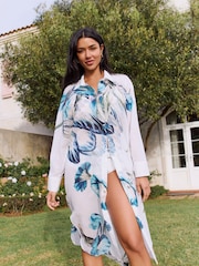 Blue Kew Gardens Longline Shirt - Image 1 of 8