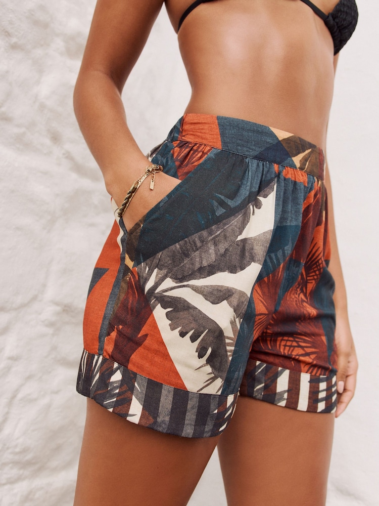 Black Ground Summer Beach Shorts - Image 4 of 4 Black Ground Summer Beach Shorts - Image 4 of 4