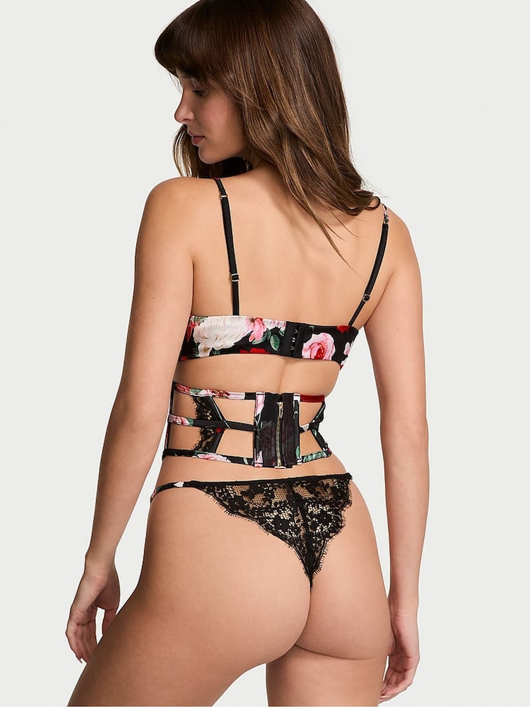 Victoria's Secret Black Atelier Floral Corset - Image 2 of 4
