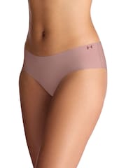 Under Armour Pink No Show Pure Stretch Hipster Printed Knickers 3 Pack - Image 4 of 5
