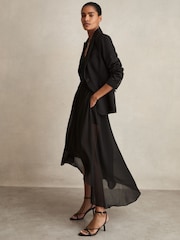 Reiss Black Ashley Leather Strappy Heeled Sandals - Image 2 of 5