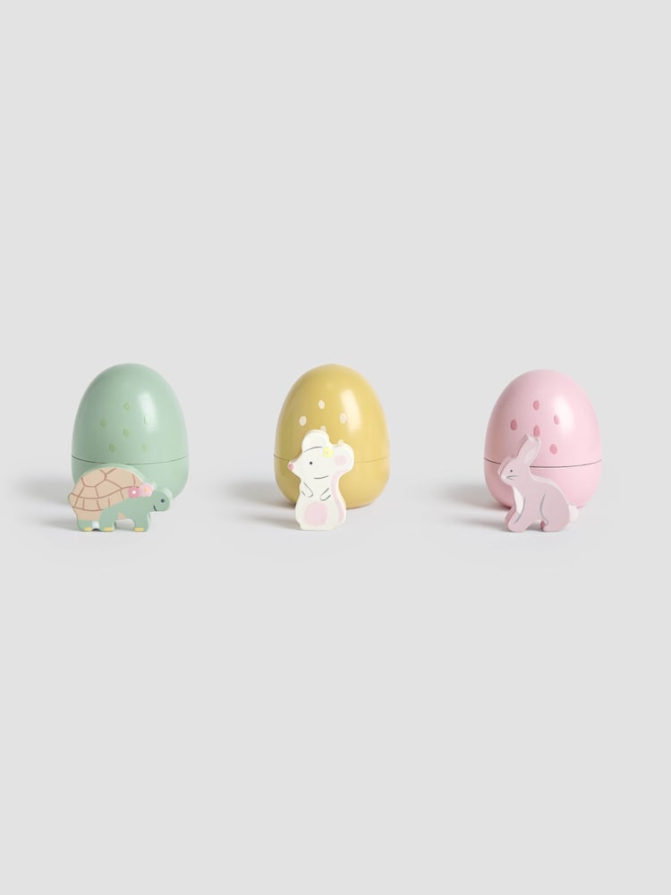 JoJo Maman Bébé Wooden Eggs - Image 1 of 2