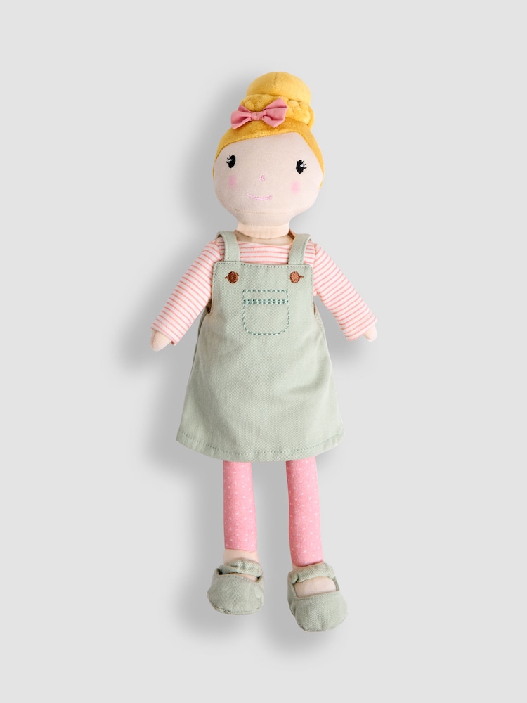 JoJo Maman Bébé Green Pinafore Ragdoll - Image 1 of 4