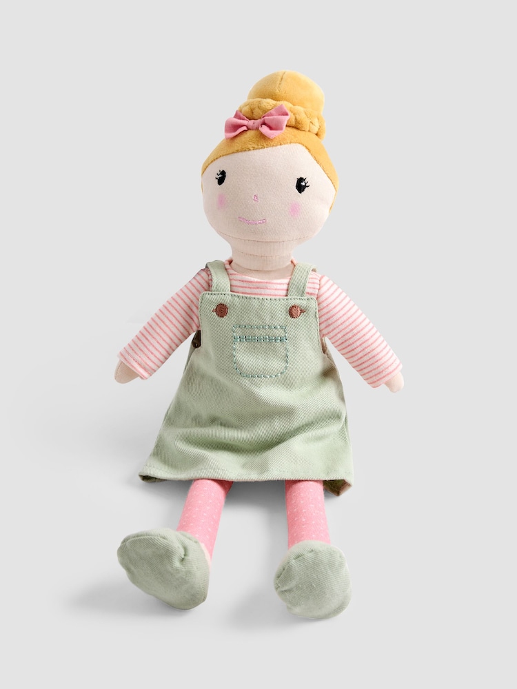 JoJo Maman Bébé Green Pinafore Ragdoll - Image 4 of 4