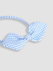 JoJo Maman Bébé Blue Gingham Hair Accessories Pack - Image 4 of 4