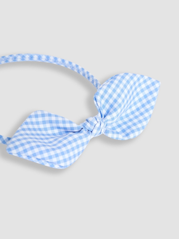 JoJo Maman Bébé Blue Gingham Hair Accessories Pack - Image 4 of 4