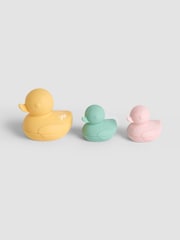 JoJo Maman Bébé Set of 3 Silicone Bath Ducks - Image 1 of 4
