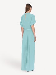 Joseph Blue Blue Sofia Airy Plissé Jumpsuit - Image 2 of 6