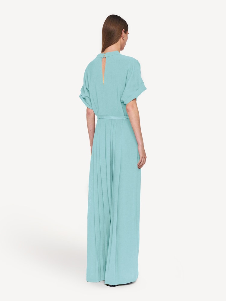 Joseph Blue Blue Sofia Airy Plissé Jumpsuit - Image 2 of 6