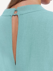 Joseph Blue Blue Sofia Airy Plissé Jumpsuit - Image 4 of 6