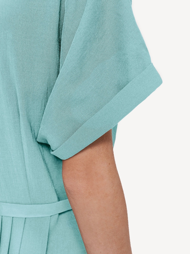 Joseph Blue Blue Sofia Airy Plissé Jumpsuit - Image 6 of 6
